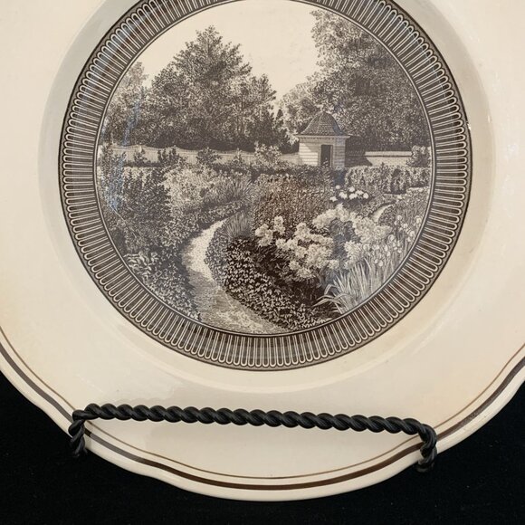 Wedgwood Plate Garden Club of America Types of Gardens Mount Vernon 10.5" Vtg - Picture 4 of 7